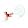 Bird with Rhinestone Labrets Push-in LA-367
